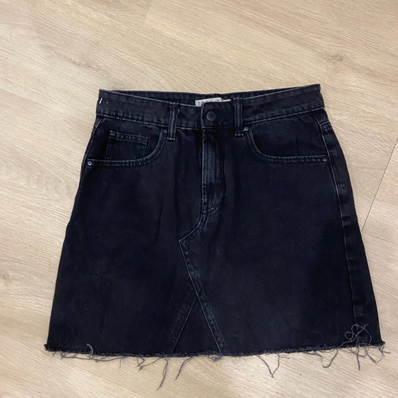 Black Denim Skirt - Picture 1 of 3